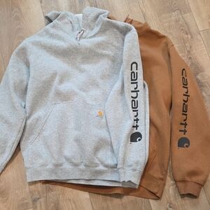 Carhartt Men's Gray and Brown Hoodies